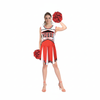 More Than Party Adult Cheerleader Costume Red White Black Dress Outfit M/L