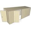 Build-a-Shed 1.5 x 5.2 x 2m Double Hinged Side Door Skillion Shed - Cream