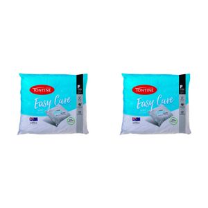 2x Tontine Easy Care European Sleeping Durable Comfort Pillow High & Firm