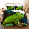 3D Green Chameleon Quilt Cover Set Bedding Set Pillowcases 116
