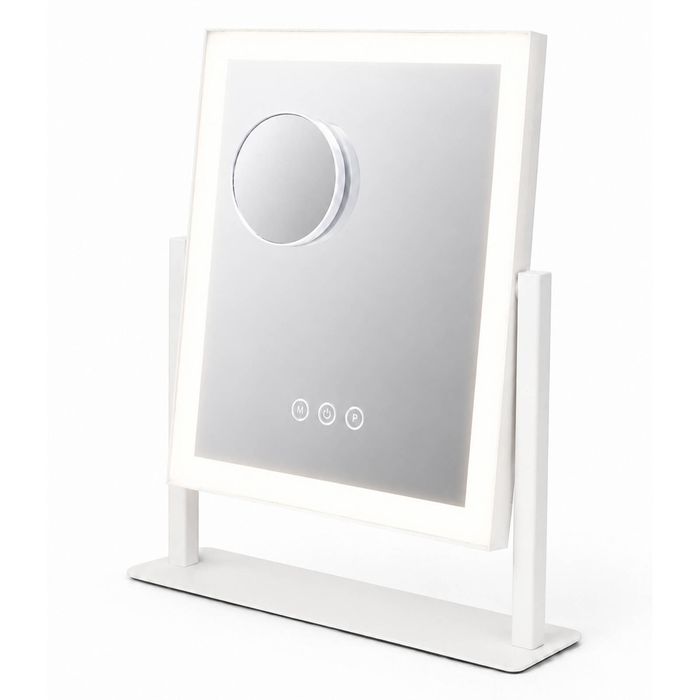 Yezi Vanity Mirror With Lights 3 Color LED 10X Magnifier 360°Rotation White