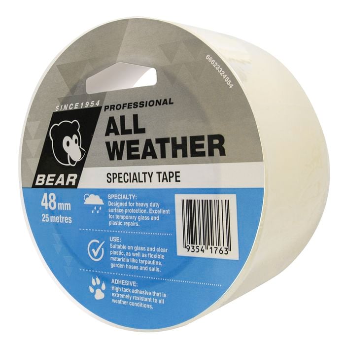 Bear All Weather Tape 48mm x 25m Clear