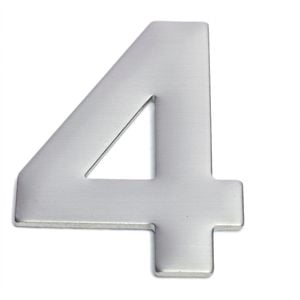 Sandleford 75mm 4 Stainless Steel Self Adhesive Numeral