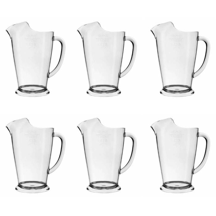Crown Polycarb Jug With Ice Lip 1140ml | Set Of 6