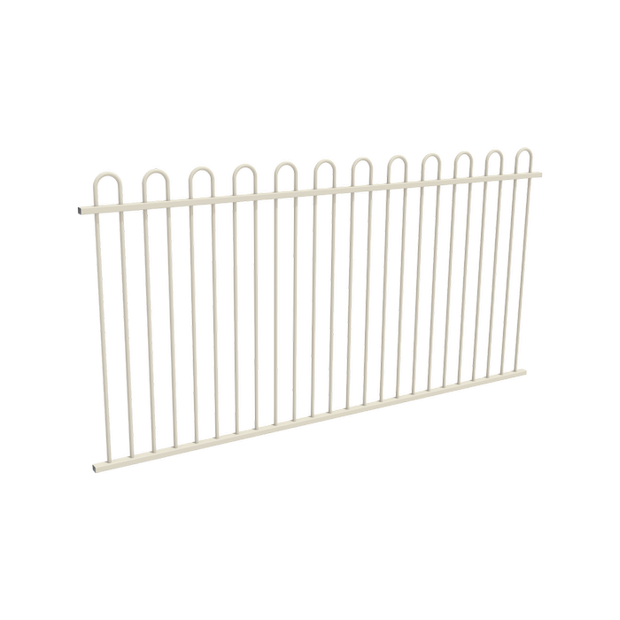 ProtectorAl 1201 - 2399 mm x 1200mm Surfmist Aluminium Loop Top Pool Fence Panel