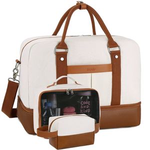 Lifebay Travel Tote Duffel Bag with Shoe Compartment
