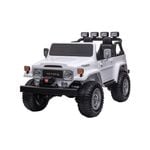 Licensed Toyota FJ-40 Kids Ride On Electric Toy Car 80W - White
