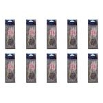 10x Wilson Rigged to Jig Rig 3 Hook Squid Style Jig Fully UV Active - Colour #2