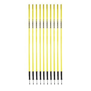 10pc Summit Global Single-Piece Agility Poles in Bag - Yellow