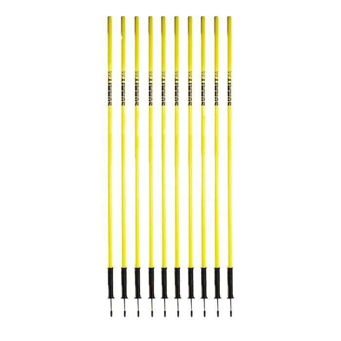 10pc Summit Global Single-Piece Agility Poles in Bag - Yellow