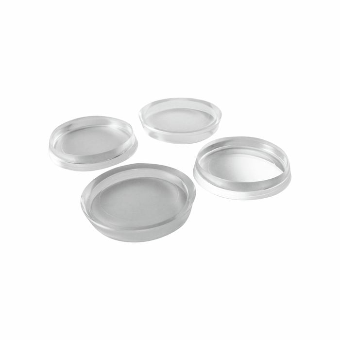 Surface Gard 48mm Round Clear Castor Cups - 4 Pack