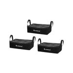 Slimbridge 3PCS Camping Canvas Storage Bags Black