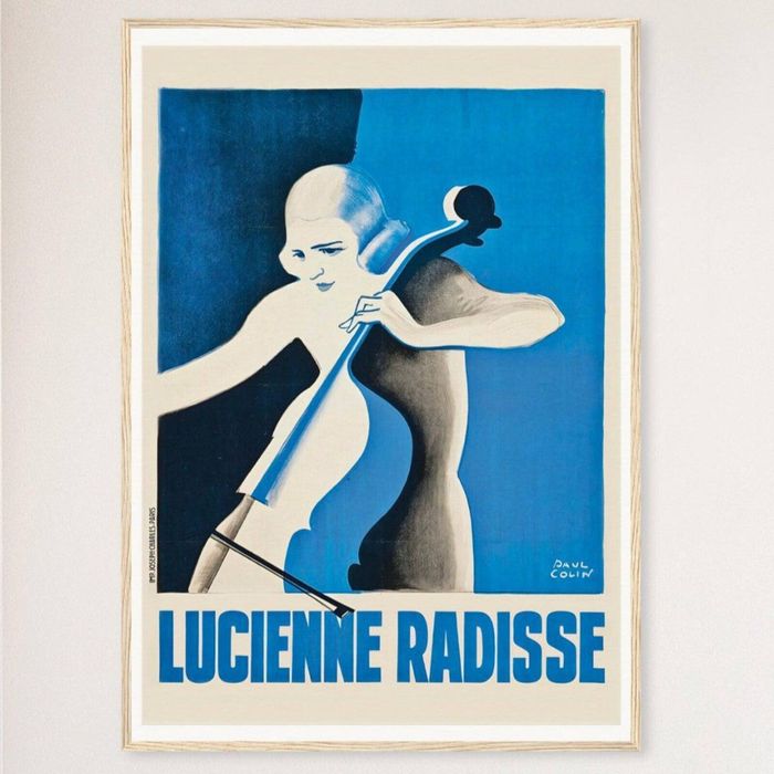 Galrie Lucienne Radisse Vintage Art Deco Poster by Paul Colin Timeless Elegance, Wood Frame, A3 30 x 42cm (12 x 16inch)