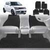 6D Diamond Car Floor Mats for Suzuki Ignis 2016-Current-Full Set-Black-Outback GT