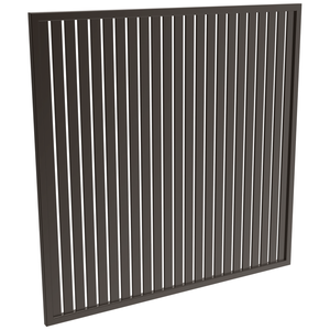 ProtectorAl 1001-2000W X 1001-2000H Satin Black Aluminium Welded Slat Panel Vertical 18mm Gap - Black