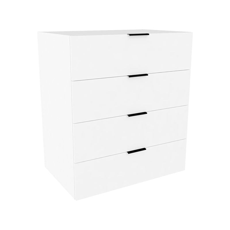 Lugna 1024 x 900 x 580mm White 4 Drawer Storage Cabinet