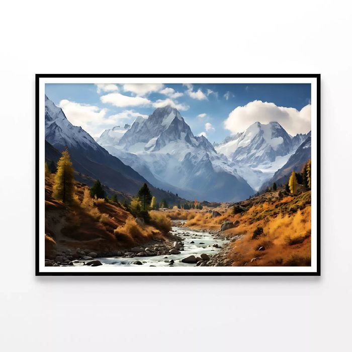 Lake in the Swiss Mountains  Print 100% Australian Made 120x90cm  (Poster)
