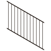 ProtectorAl 350-1200 x 900mm Black Satin Raked 16-30º Flat Top Garden Fence Panel