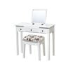 Costway Dressing Table Set W/flip Top Mirror & Drawer