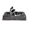Petzly Dog Bed Sides Egg-crate Foam Removable Washable Cover Grey