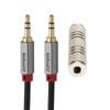 Antsig 3m 3.5mm Shielded Zinc Alloy Connectors With Joiner