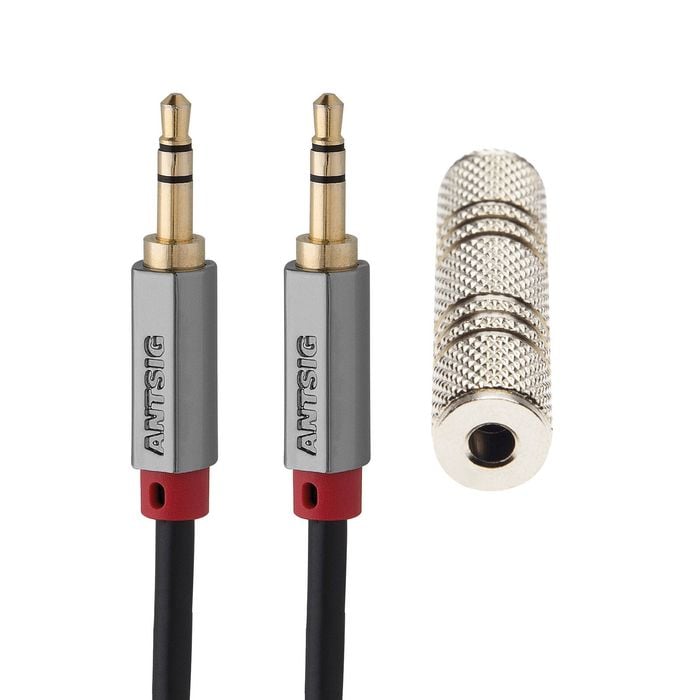 Antsig 3m 3.5mm Shielded Zinc Alloy Connectors With Joiner