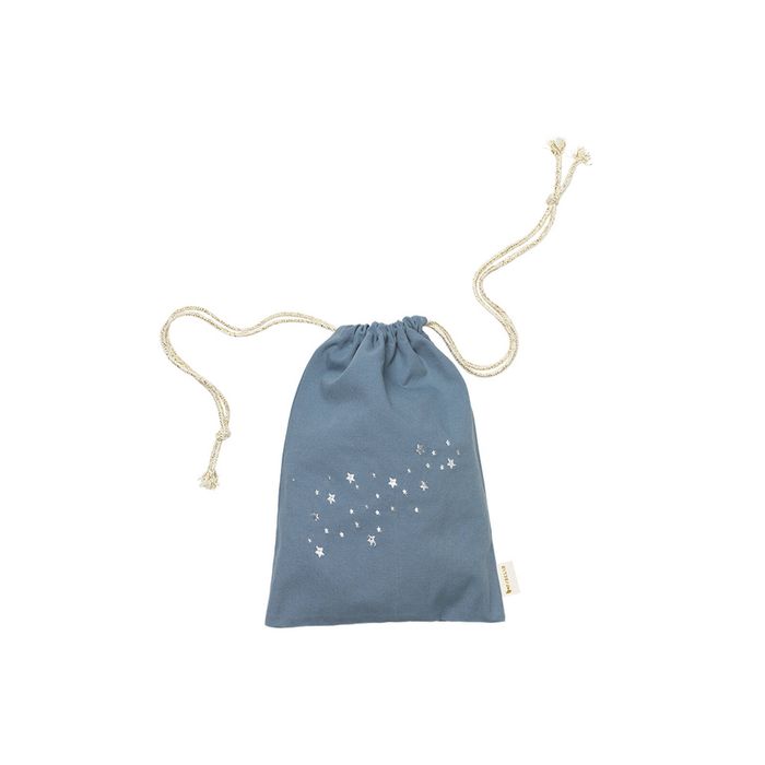 Fabelab Starry Night Embroidery 30cm Christmas Gift Bag - Blue Spruce