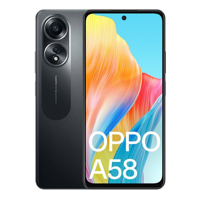 OPPO A58 (Dual Sim, 128GB/6GB, 6.72'') - Black, network Unbranded, 128GB, 6GB RAM