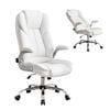 Artiss Executive Office Chair Leather Tilt White