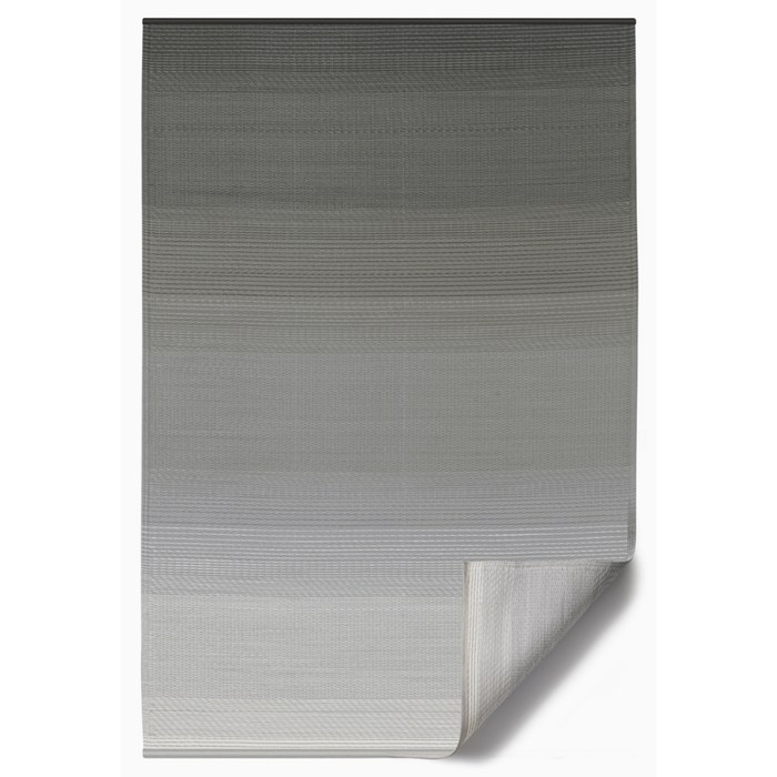 Fab Habitat 120x179cm Ash Grey Big Sur  Modern Recycled Plastic Outdoor Rug