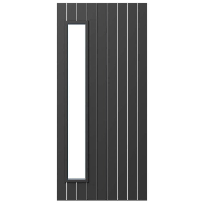 Parkwood 2340 x 920mm Black Strata TGVVP10 Aluminium Door