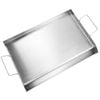 VEVOR Stove Top Griddle Silver Stainless Steel Non-Stick Family Pan Cookware with Handles and Oil Groove