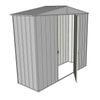 Build-a-Shed 2.3 x 0.8 x 2.3m Gable No Side Doors Garden Shed - Zinc
