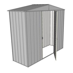 Build-a-Shed 2.3 x 0.8 x 2.3m Gable No Side Doors Garden Shed - Zinc