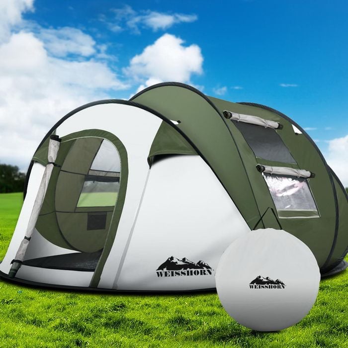 Weisshorn Instant Up Camping Tent 4 5 Person Pop up Dome Bunnings Australia