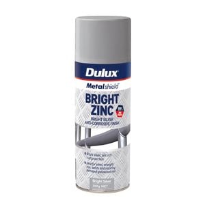 Dulux 300g Metalshield Bright Zinc Anti-Corrosive Finish Silver