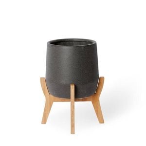 Elme Lawson Pot With Stand 27x27x33cm Black