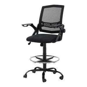 Artiss Office Chair Drafting Stool Mesh Chairs Black