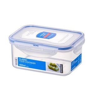 Locknlock 600ml Airtight Classic Rectangle Food Storage Container Short Clear