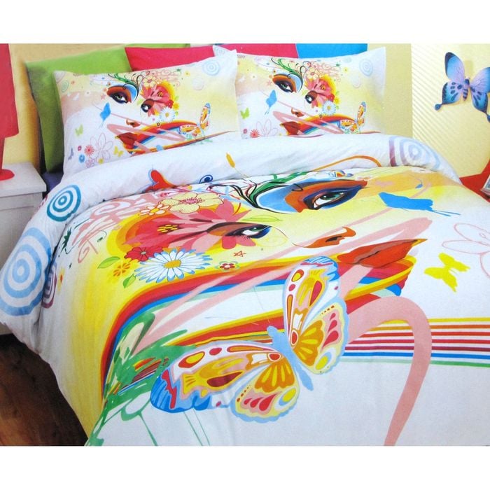 Bloomington Tiger Eye 100% Cotton Quilt Cover Set Queen 210 x 210 cm