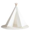 All 4 Kids Lily White Cotton Canvas Kids Hexagonal Teepee Tent