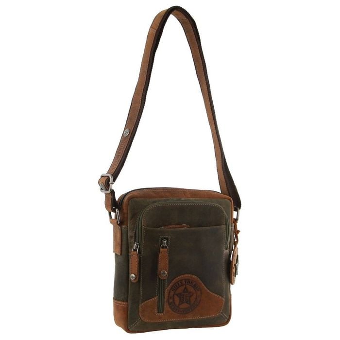 Billy The Kid Olive Leather Crossbody/Shoulder