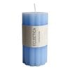 Unscented Flower 10cm Wax Pillar Candle Home Decor Display - Blue