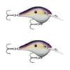 2x Rapala Dives to 8ft 5cm Crankbait Fishing Lures - Big Shad