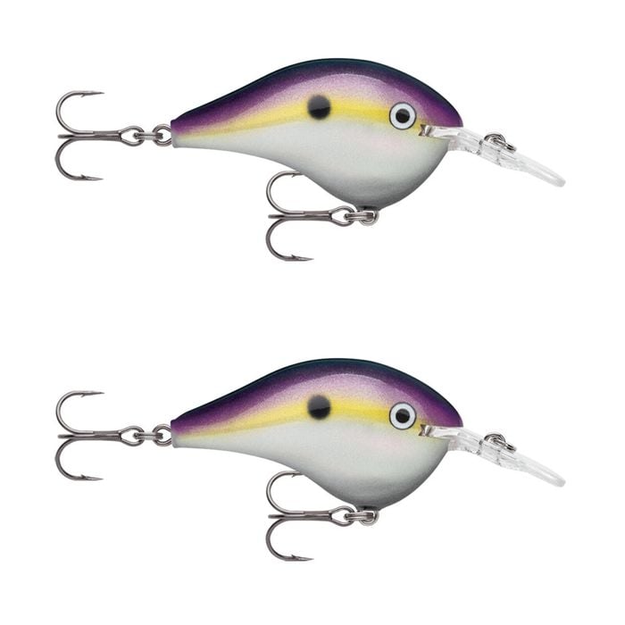2x Rapala Dives to 8ft 5cm Crankbait Fishing Lures - Big Shad