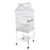 Bird Parrot Cage with Stand Cockatiel Amazon African Grey Caique Conure White