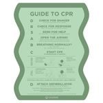 Stylish Pool CPR Sign Green Wave