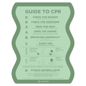 Stylish Pool CPR Sign Green Wave
