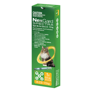 NexGard SPECTRA Spot-On For Cats (2.5-7.5kg) - 1 Pack