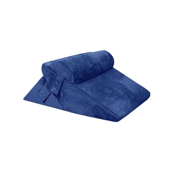 Navy Blue Bed Wedge and Pillow Set